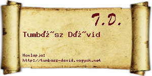 Tumbász Dávid névjegykártya